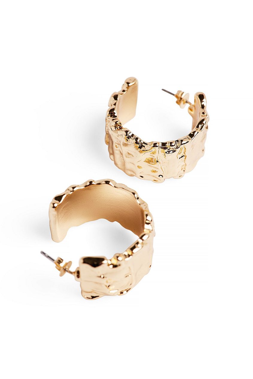 Chunky Wide Half Hoop Earrings