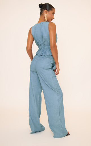 Ego - Sleeveless Tie Front Top