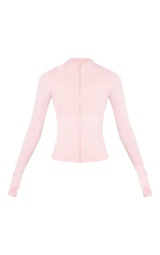 PLT Pink Seamless Seam Detail Gym Jacket