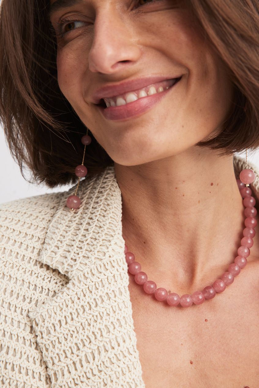 Colored Stone Bead Necklace
