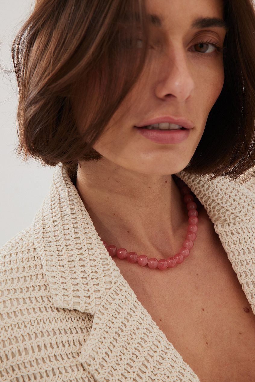 Colored Stone Bead Necklace