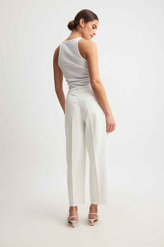 Na-kd Cropped Mid Waist Suit Pants