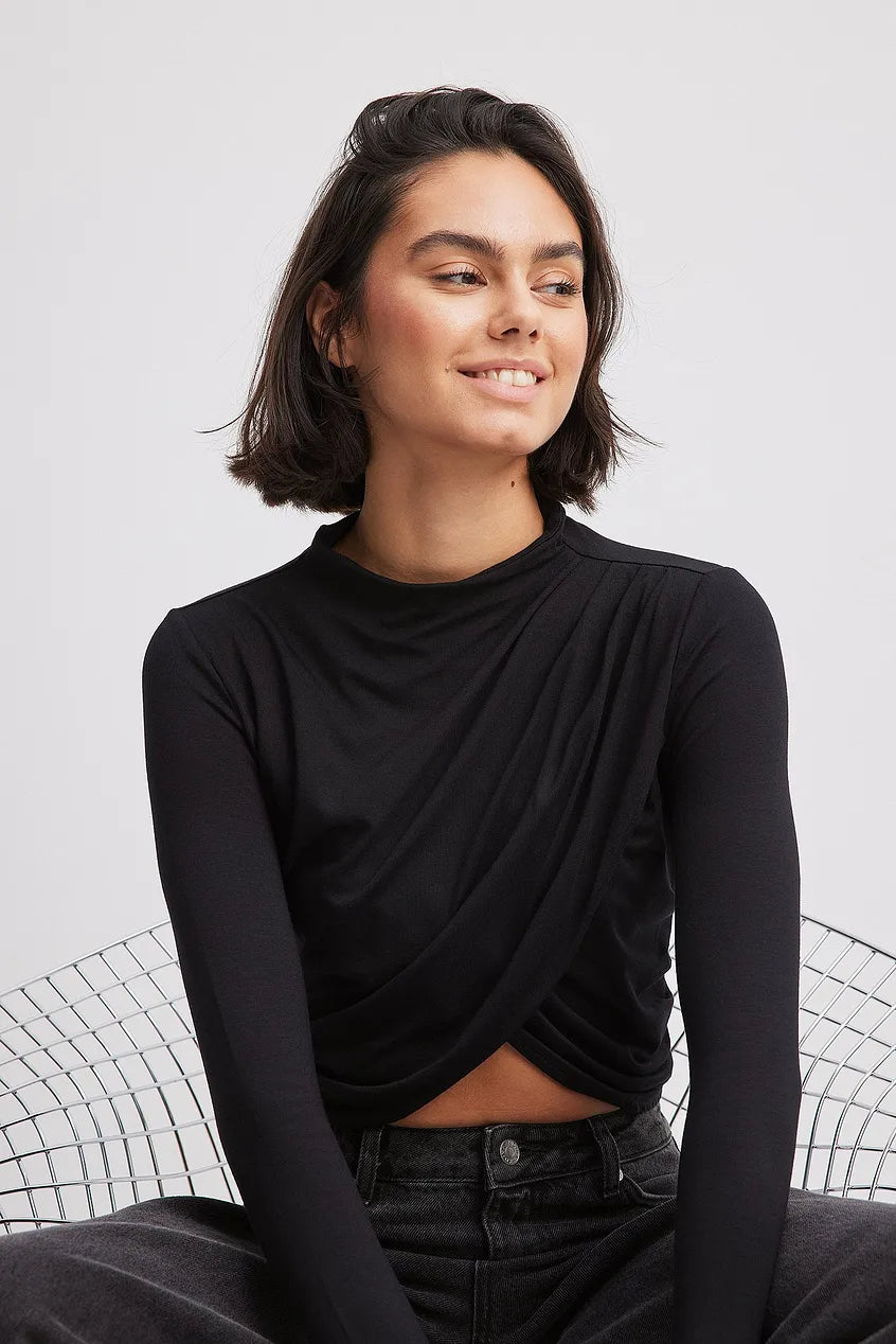Cropped Pleated Top