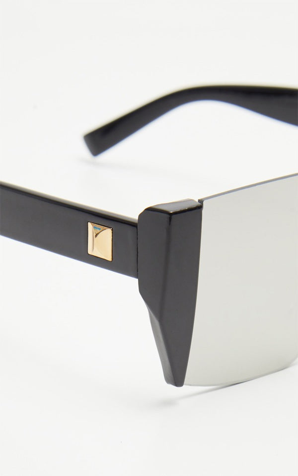 Silver Flat Top Statement Sunglasses
