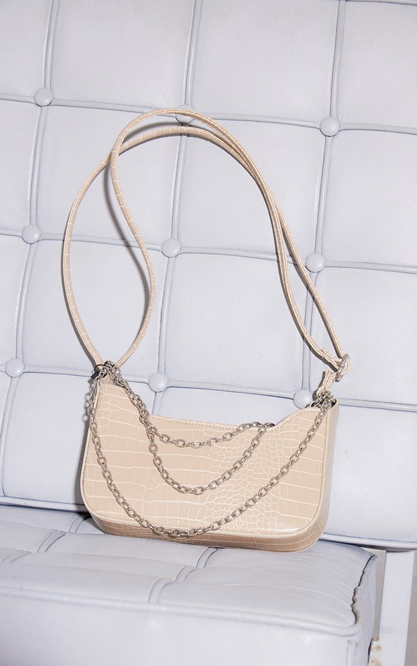 Stone Multi Chain Cross Body Bag
