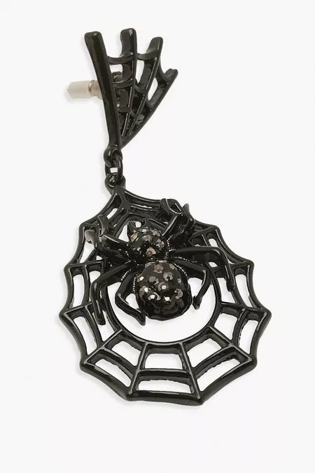 Halloween Spinnennetz-Ohrring