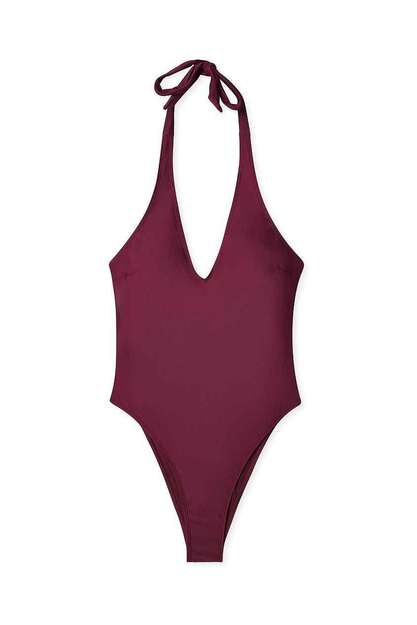 Na-kd Deep Plunge Halterneck Swimsuit