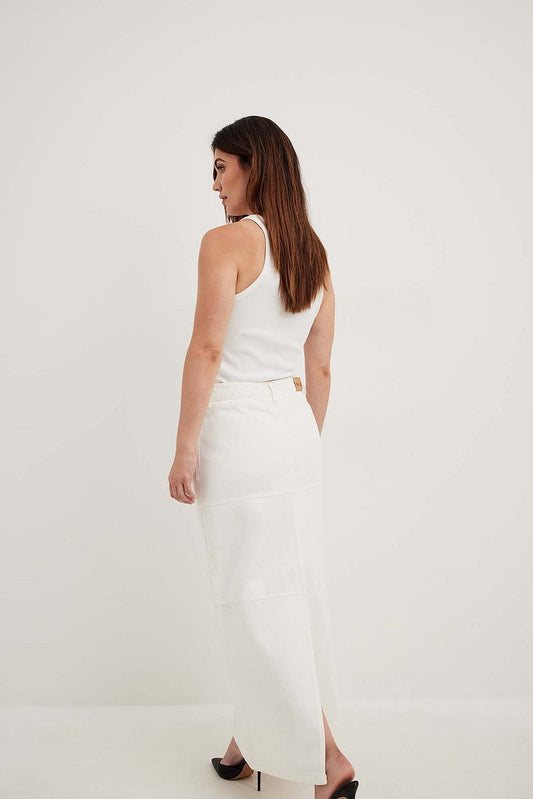 Na-kd Denim Slit Maxi Skirt