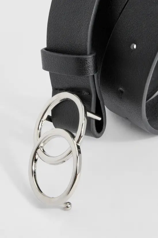 boohoo PU Double Ring Boyfriend Belt
