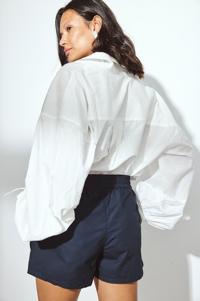 Elastic Waist Cotton Shorts