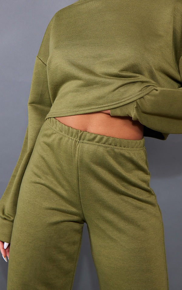 Plt - Khaki Wide Legged Joggers