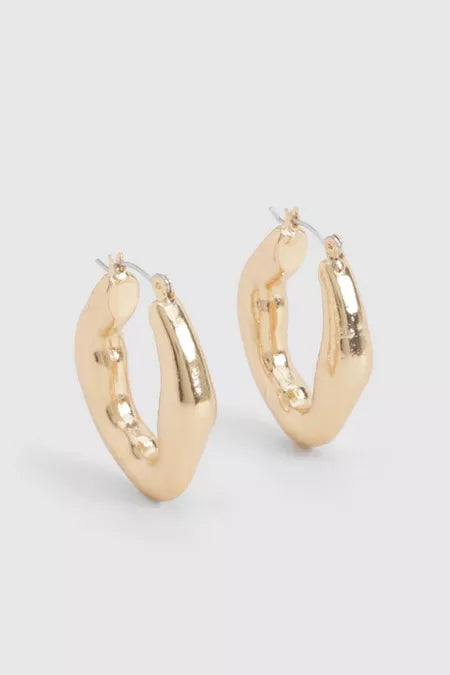 Chunky Abstract Hoop Earrings