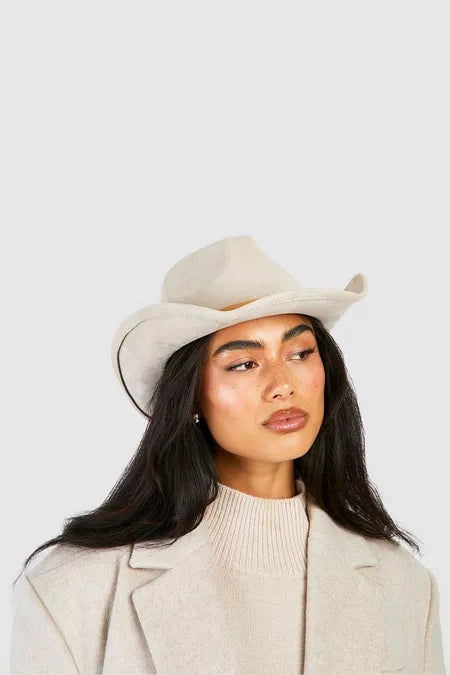 Curved Edge Cowboy Fedora Hat