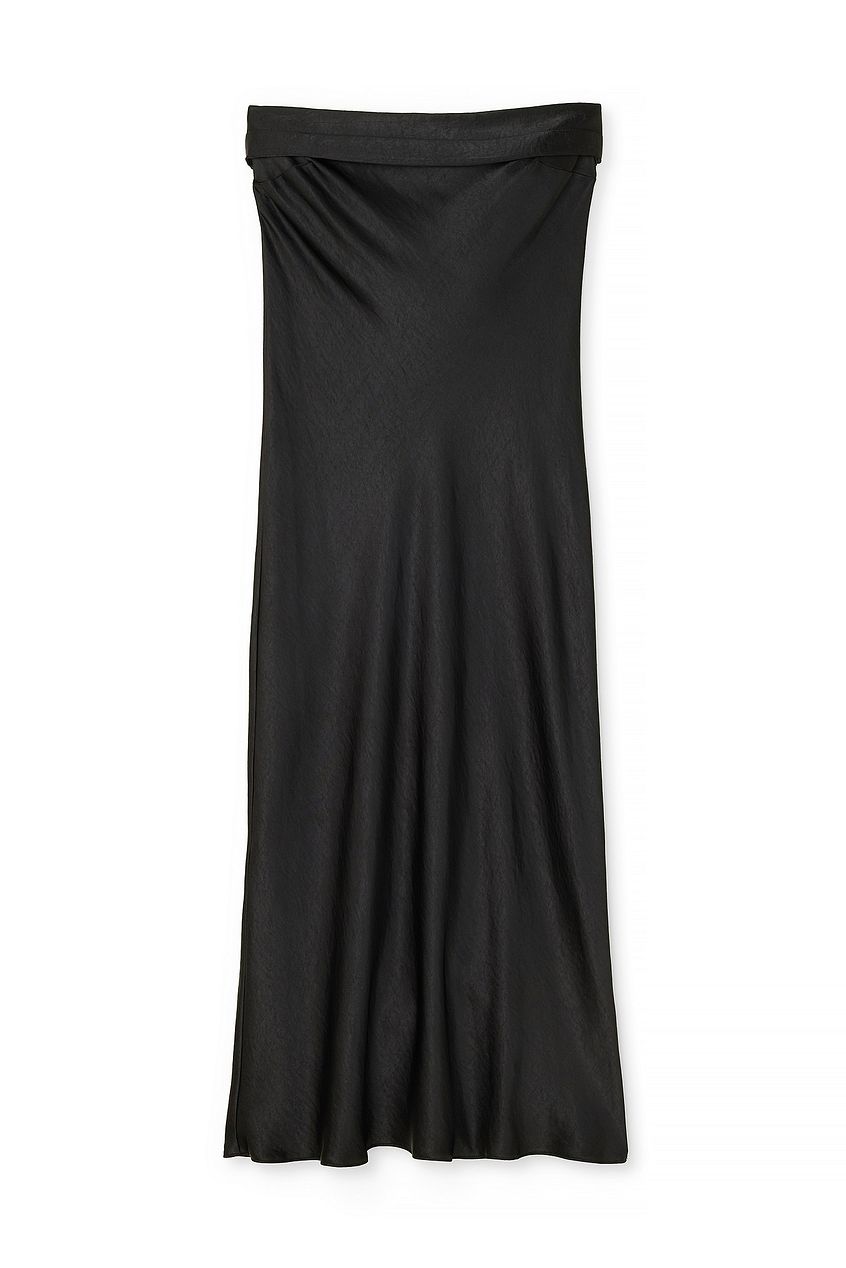Na-kd Fold Detail Bandeau Satin Dress