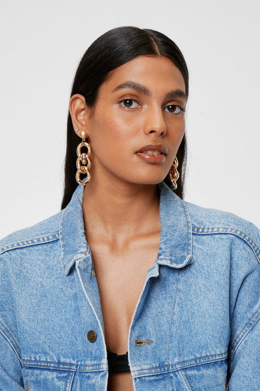 Chain drop earrings