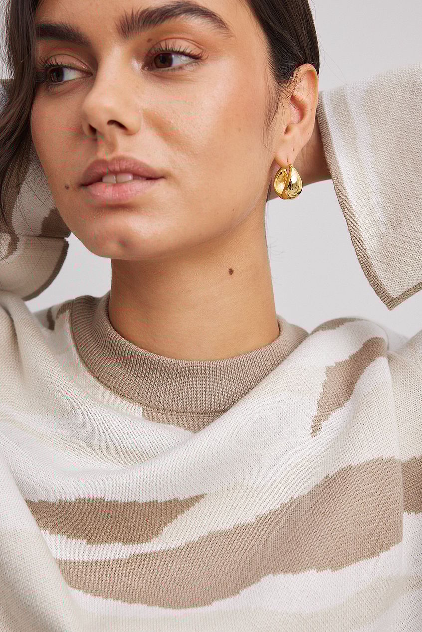 Gold Plated Chunky Earrings