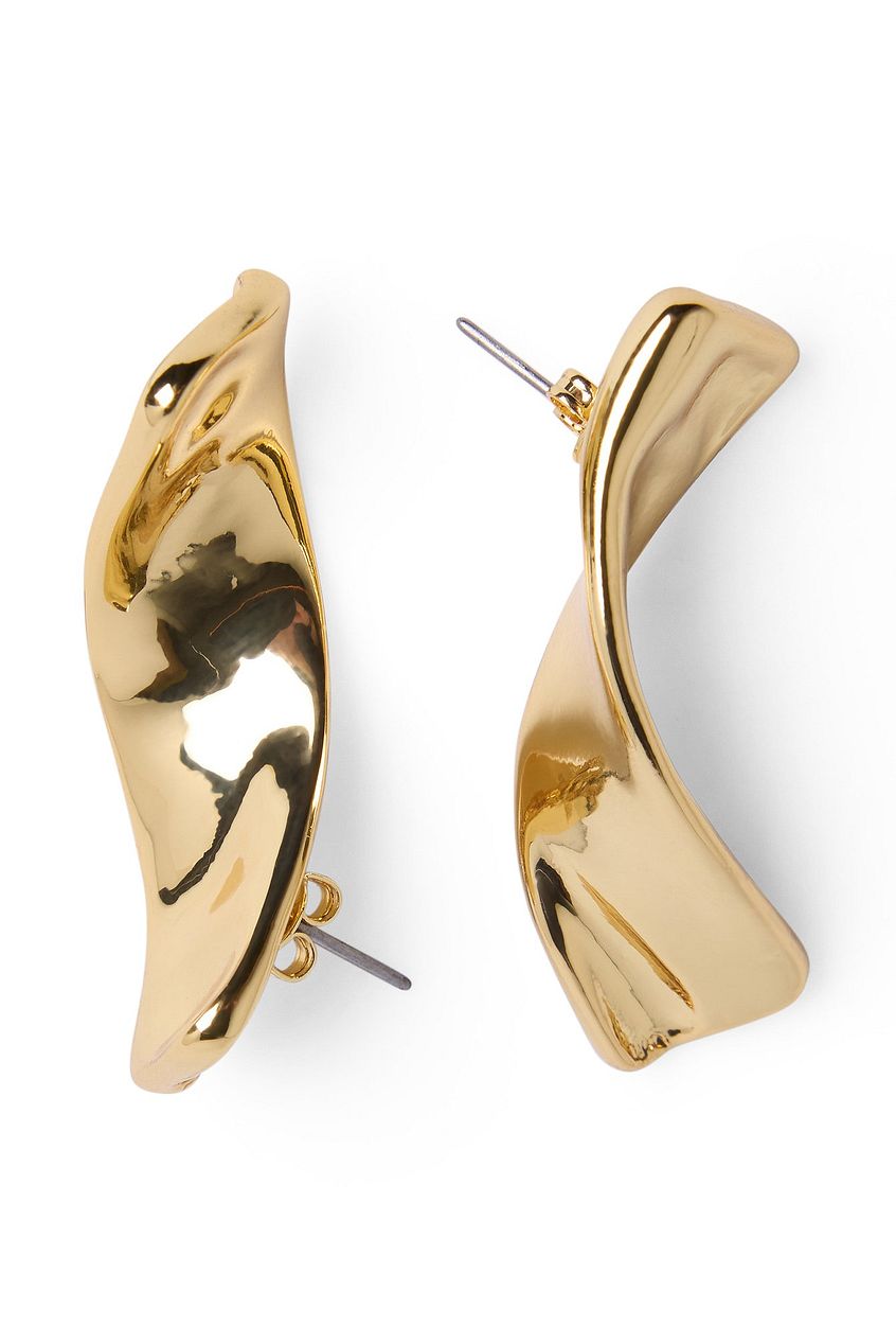 Gold Plated Twist Earrings