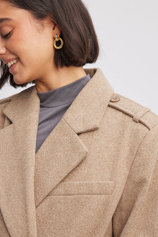 Gold Plated Double Ring Earrings Gold