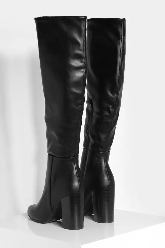 boohoo Knee High Heeled Boots