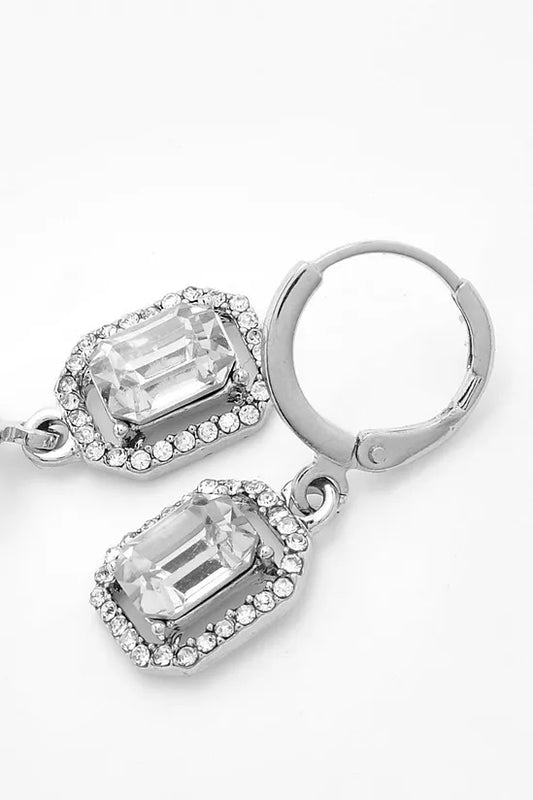 Halo Drop Hoop Earrings