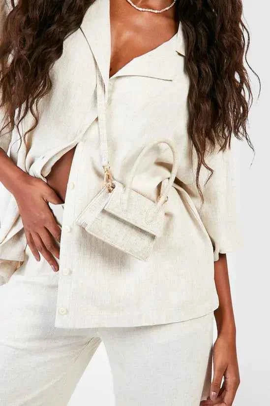 boohoo Linen Mix Relaxed Fit Short Sleeved Shirt