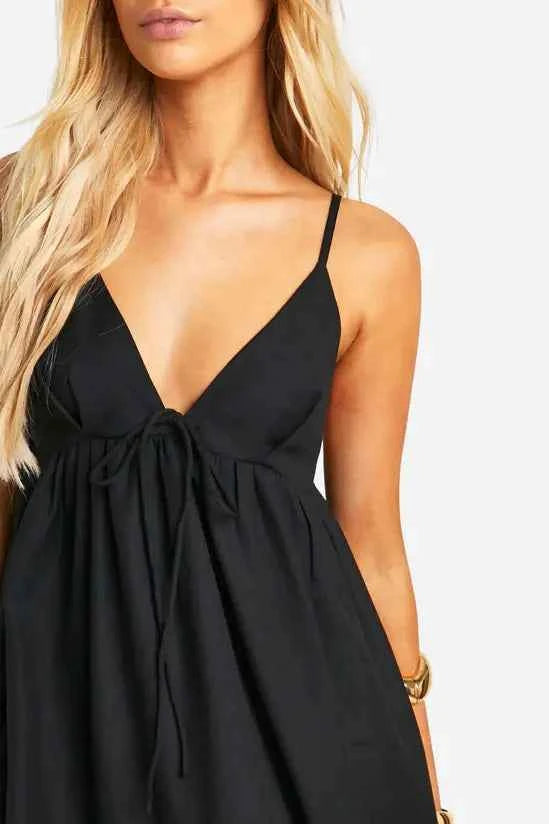 boohoo Tie Front Mini Dress