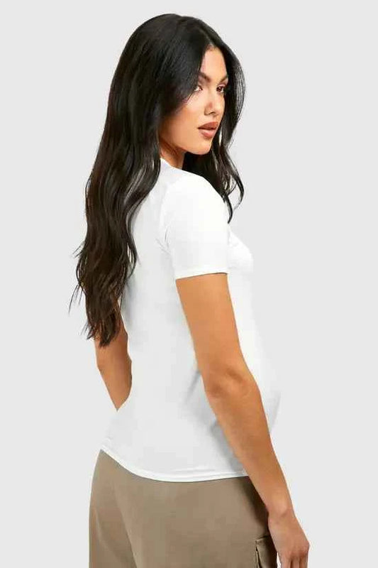 boohoo Maternity Soft Touch Crew Neck T-shirt