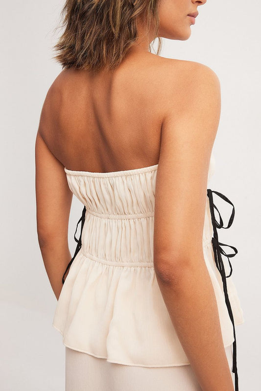 Na-kd Bandeau Tie Detail Chiffon Top
