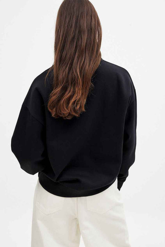 Na-kd - High Neck Detail Sweatshirt