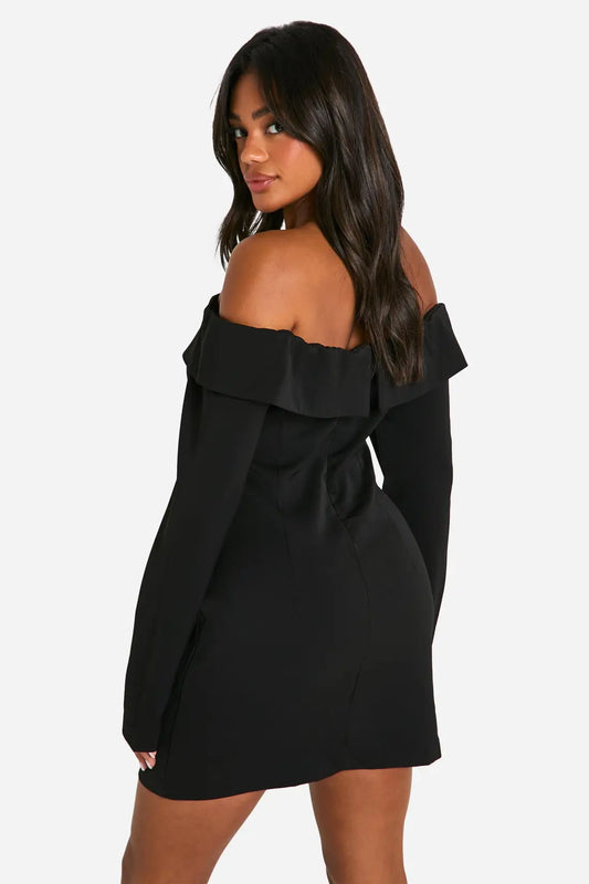 boohoo Bardot Blazer Dress