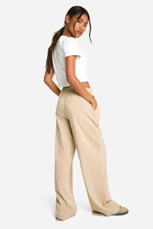 boohoo Nylon Wide Leg Trouser