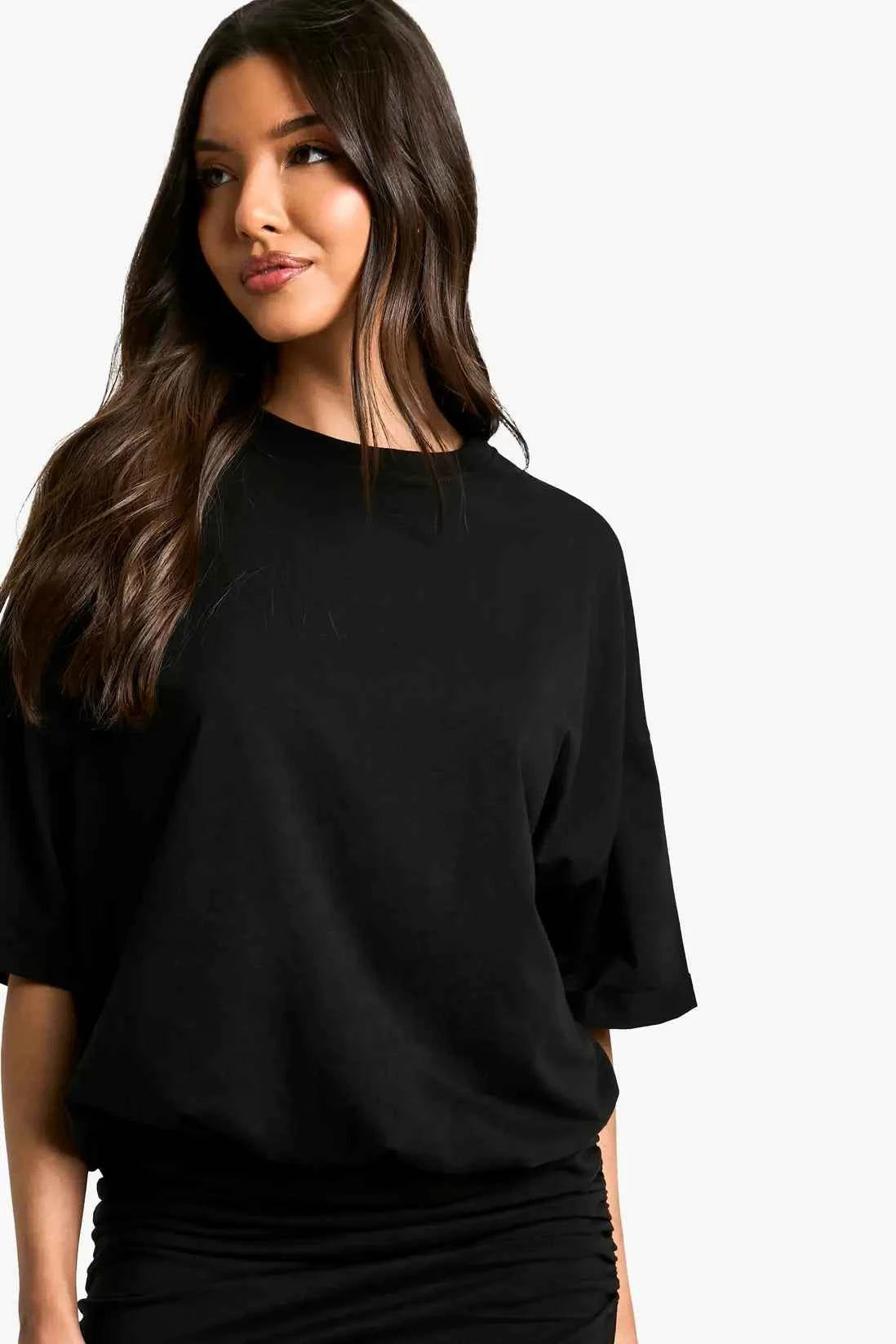 boohoo Ruched T-shirt Mini Dress