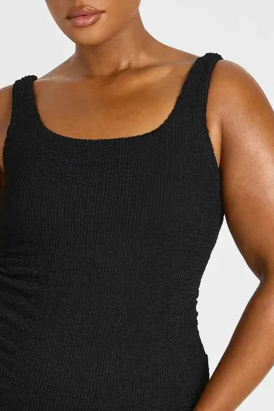 Boohoo maternity crinkle square neck swimsuit