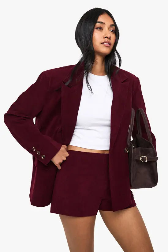 boohoo Courdoroy Tailored Shorts