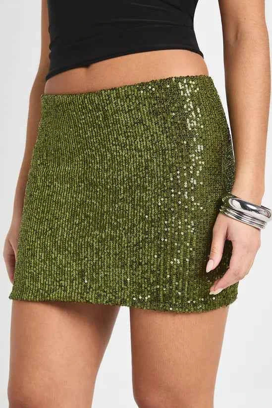 boohoo Sequin Mini Skirt