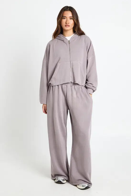 boohoo Petite Washed Distressed Hoodie
