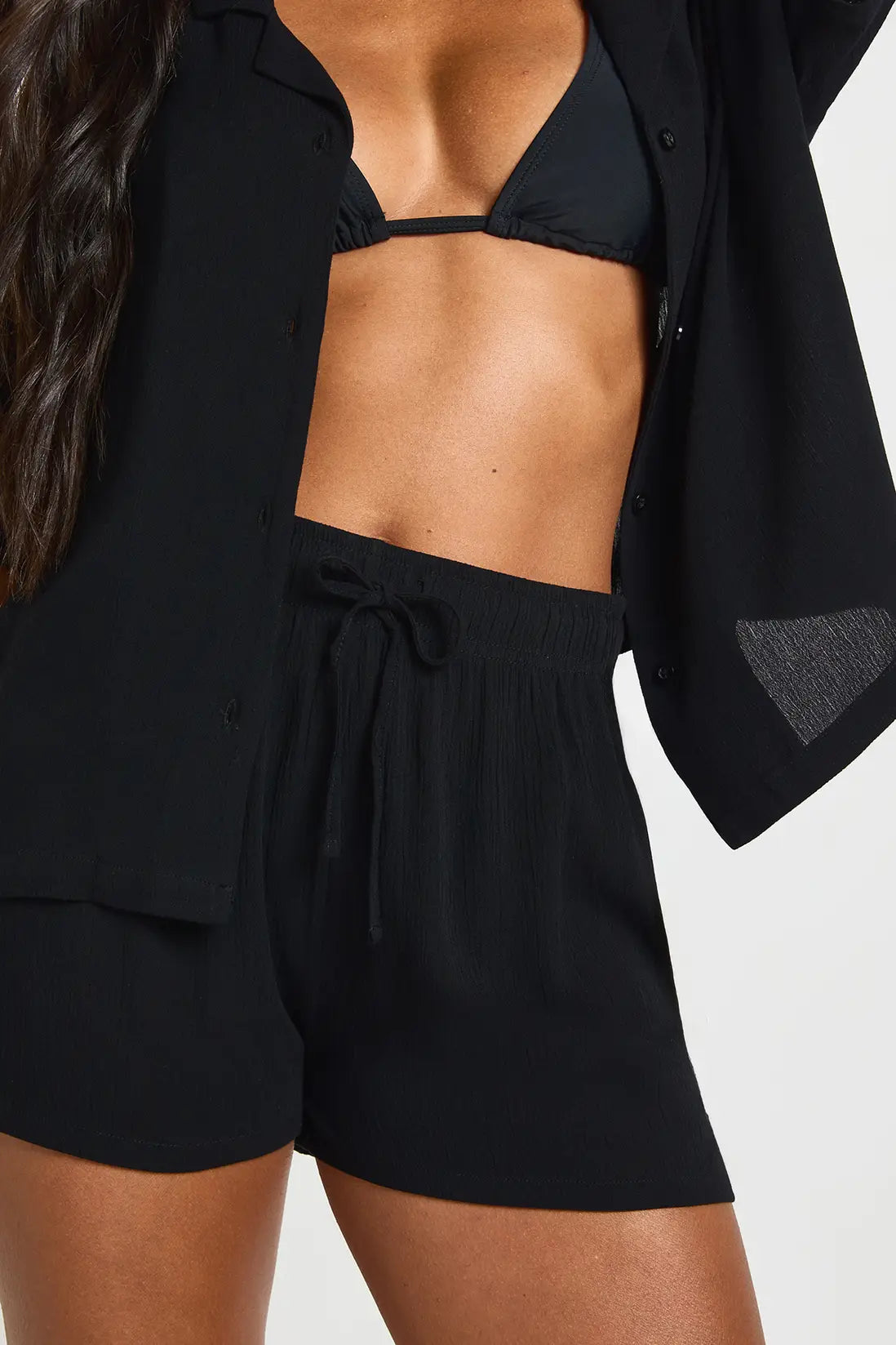 boohoo Essentials Linen Look Shorts
