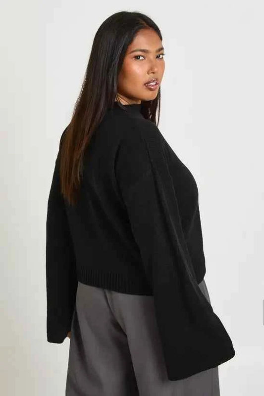 boohoo Plus Crew Neck Knit Jumper