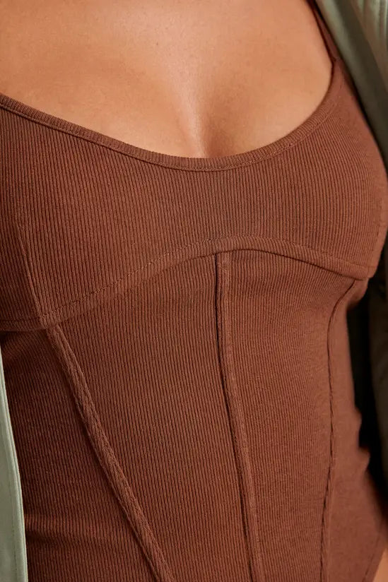 boohoo Strappy Bandage Corset Top