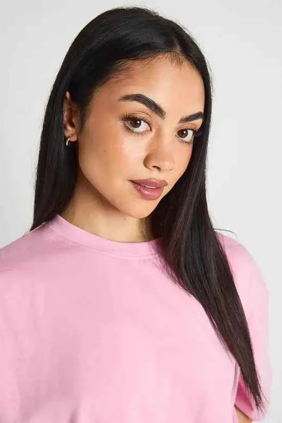 boohoo Basic Oversized Boxy Crop T-Shirt