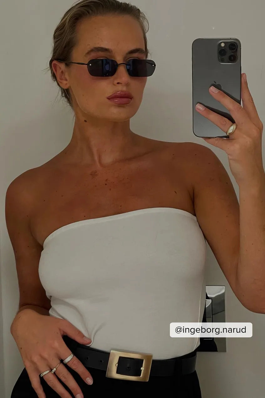 Rimless Slim Sunglasses Black