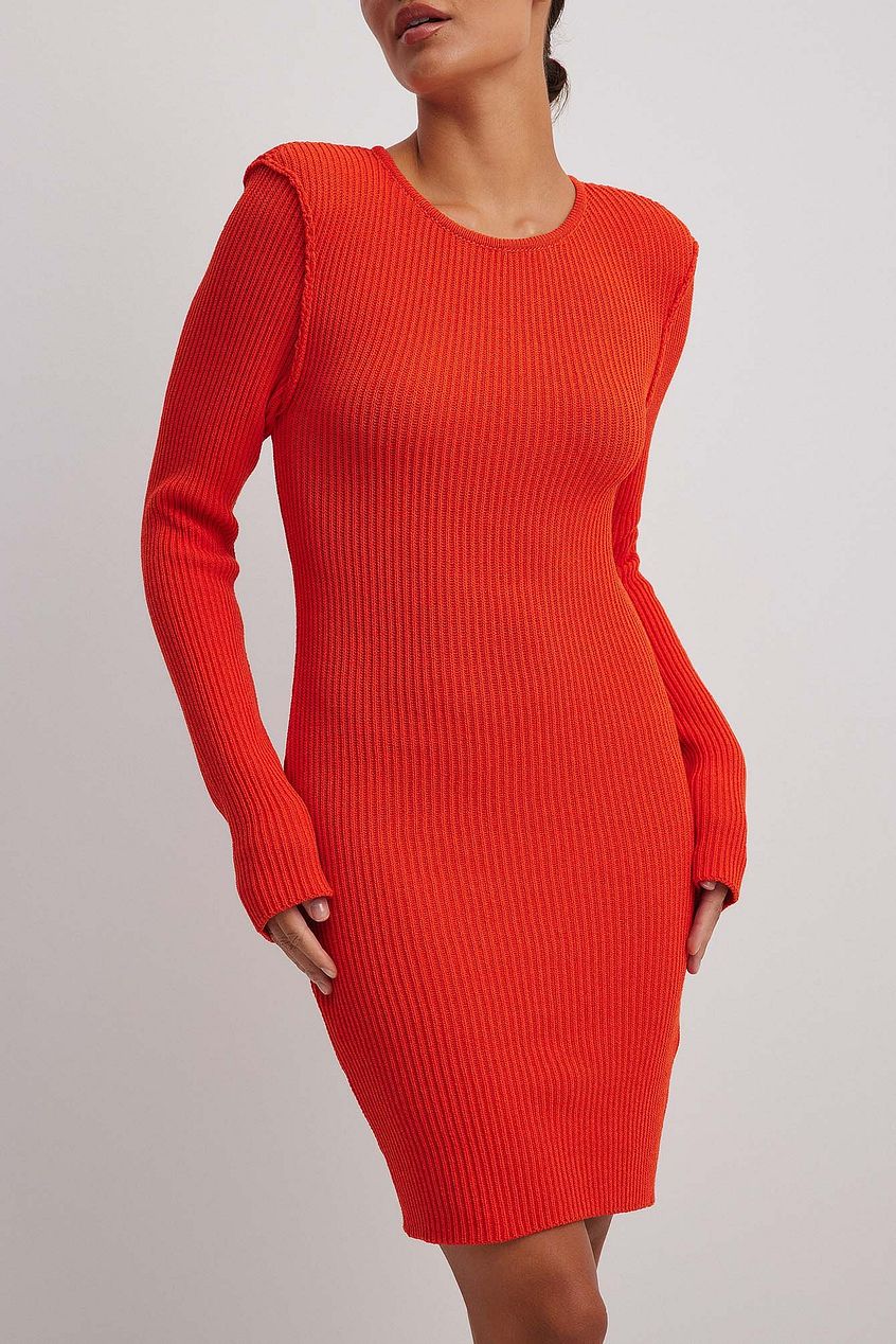 Knitted Ribbed Mini Dress