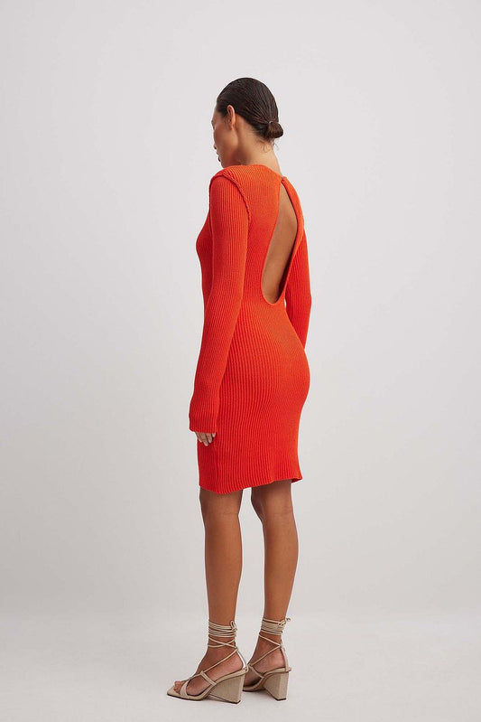 Knitted Ribbed Mini Dress