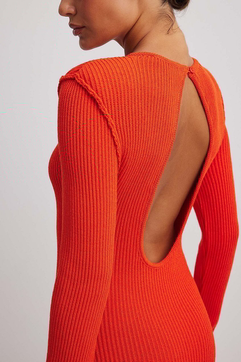 Knitted Ribbed Mini Dress