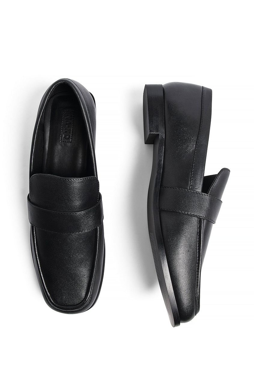 Na-kd Leather Squared Toe Loafers