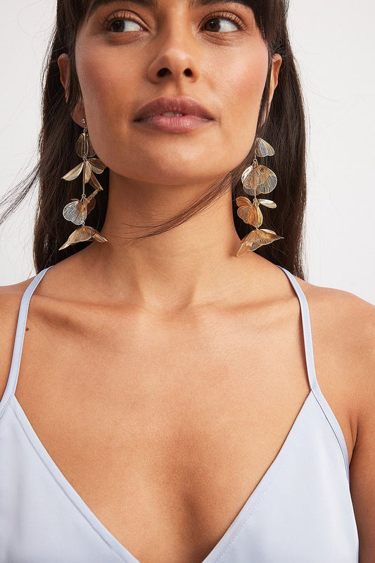 Long Flower Earrings