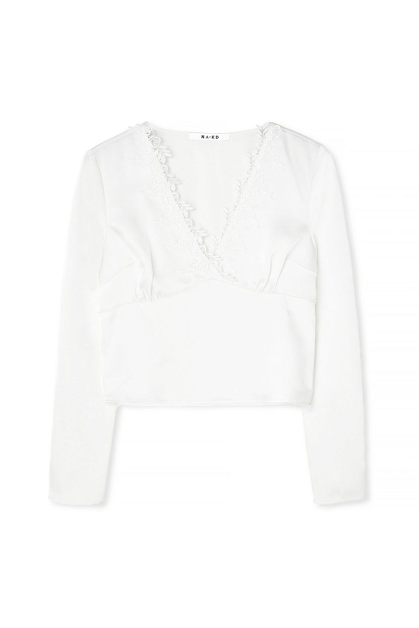 Long Sleeve Lace Detail Top