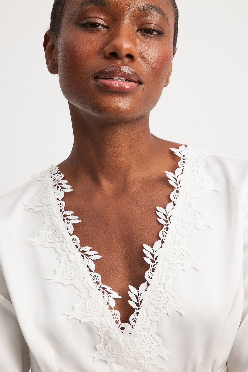 Long Sleeve Lace Detail Top