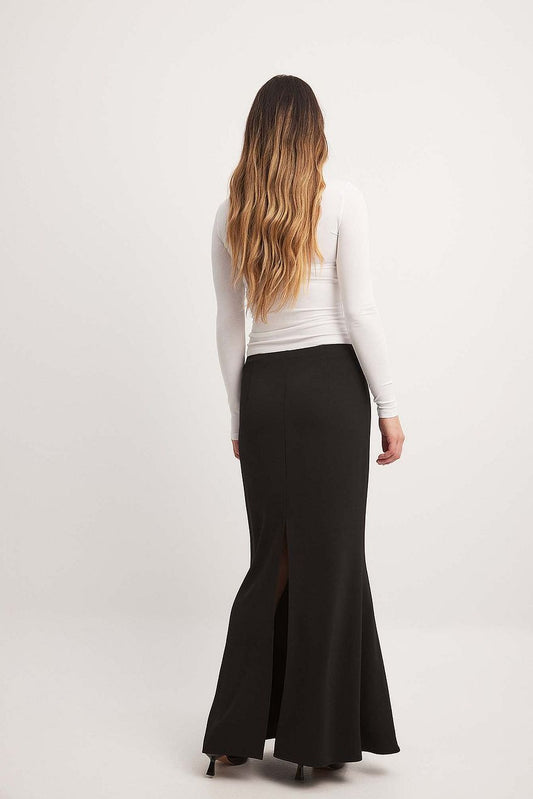 Mermaid Shaped Low Waist Maxi Skirt