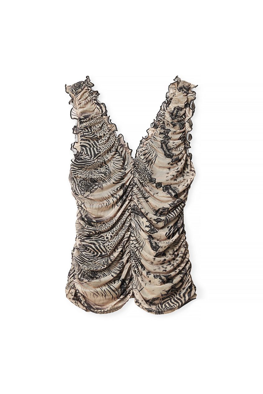 Na-kd Mesh Frill Top